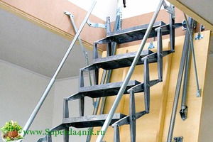 Как сделать складную лестницу на чердак