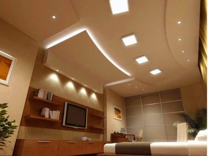 Парящий натяжной потолок с подсветкой: выбор профиля и монтаж своими руками
