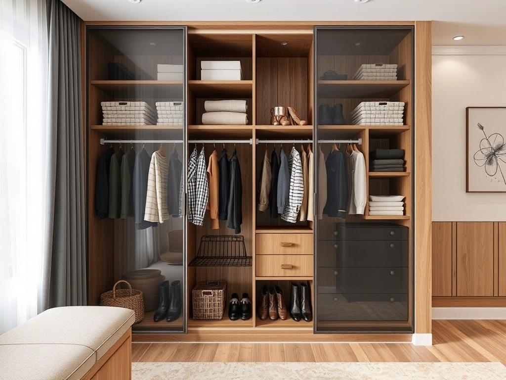 How to organize space most efficiently using a sliding wardrobeфото