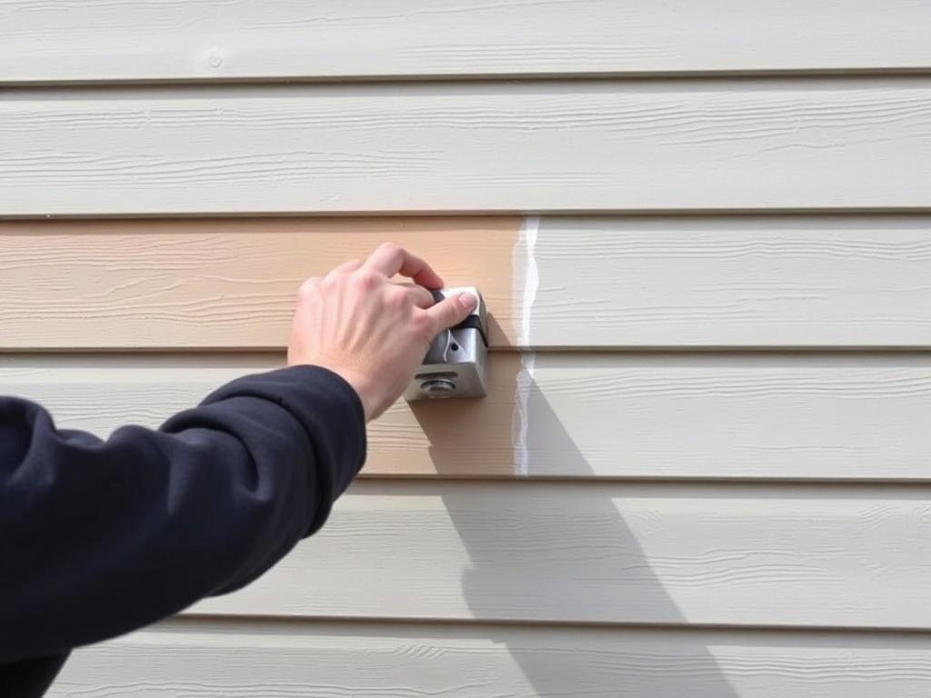 Painting the tongue-and-groove siding on the facade.фото