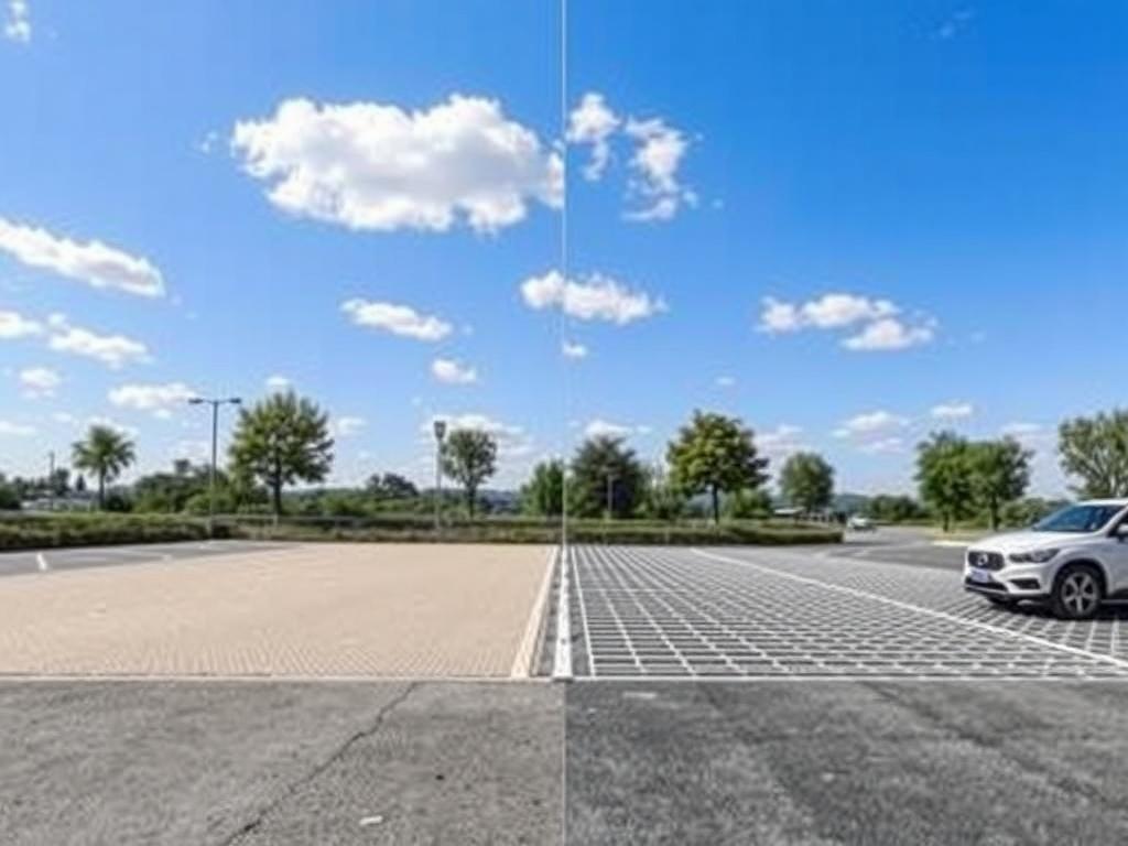 Comparison of geotextile and geogrid for parking:фото