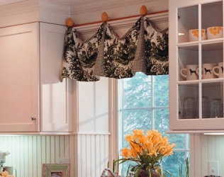 Интерьер штор для кухни в квартире